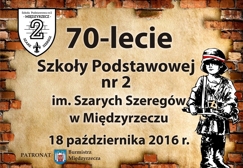 Ilustracja do informacji: Zapraszamy na Jubileusz 70-lecia Szkoły Podstawowej nr 2