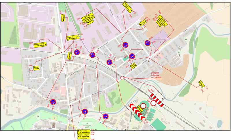Ilustracja do informacji: UWAGA! Czasowe zamknięcie przejazdu kolejowego w ciągu ulic Chrobrego i Piastowskiej