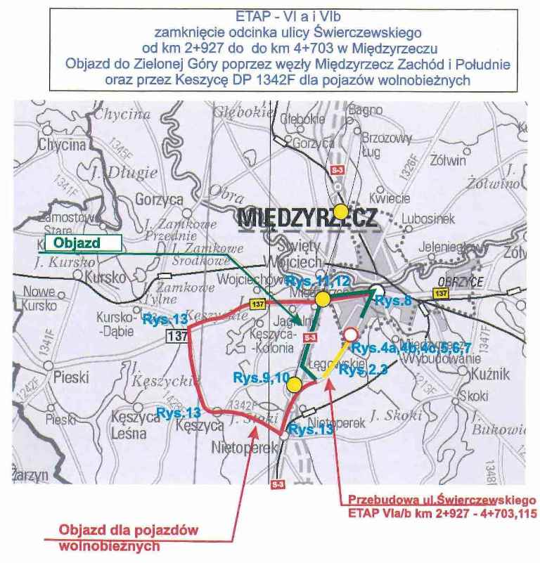 Ilustracja do informacji: Uwaga objazd!