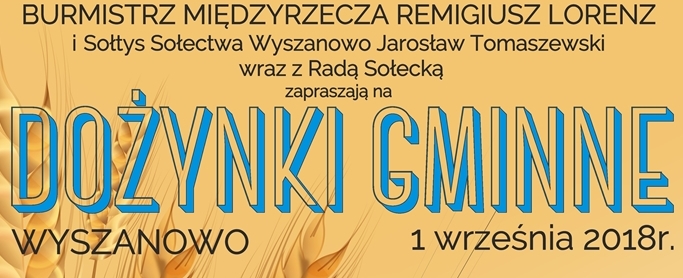 Ilustracja do informacji: Już w tę sobotę zapraszamy na Dożynki gminne - Wyszanowo 2018