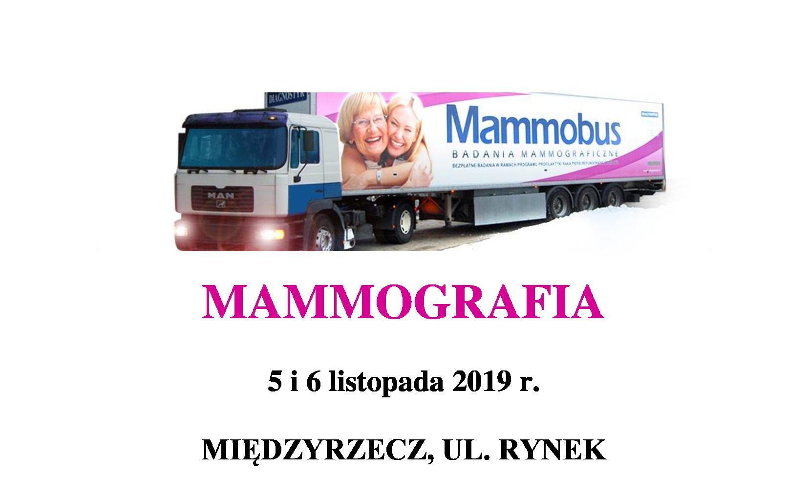 Ilustracja do informacji: Mammobus w Międzyrzeczu