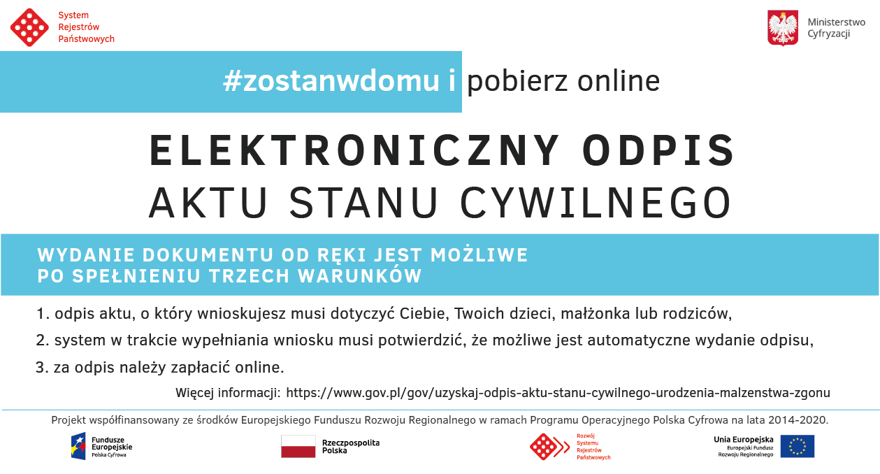 Ilustracja do informacji: Odpis aktu otrzymasz internetem 