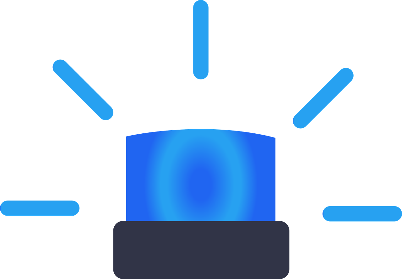 Ilustracja do informacji: Uwaga: Głośna próba syren alarmowych