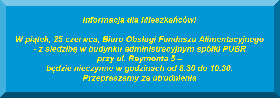 Ilustracja do informacji: Informacja dla Mieszkańców!