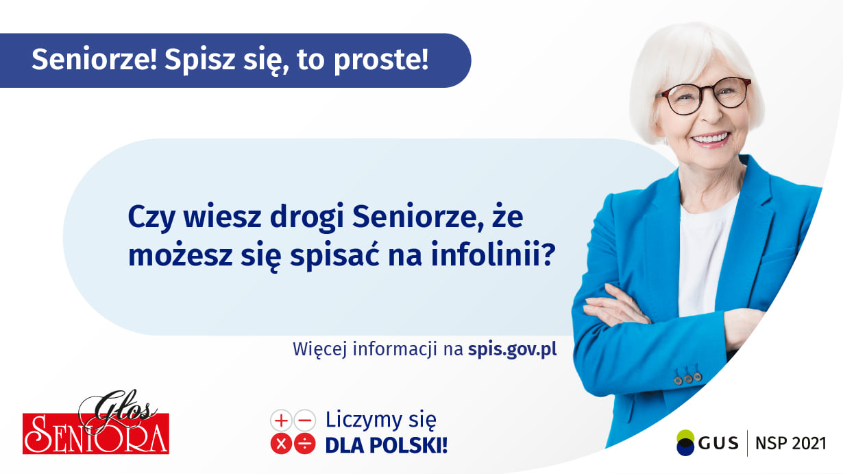 Ilustracja do informacji: Narodowy Spis Powszechny: Seniorze, skorzystaj z infolinii 
