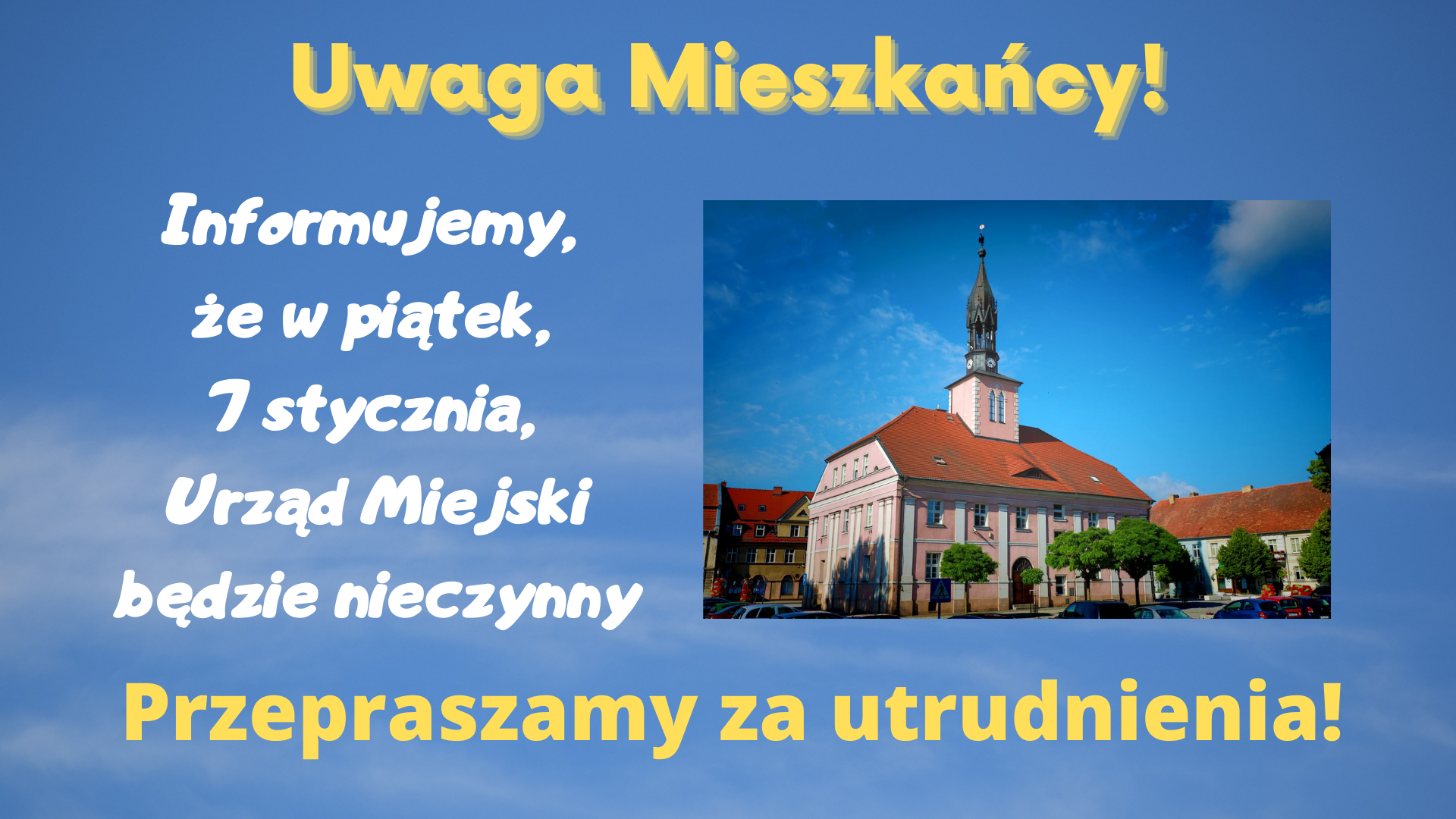 Ilustracja do informacji: Uwaga! Ważna informacja dla Mieszkańców