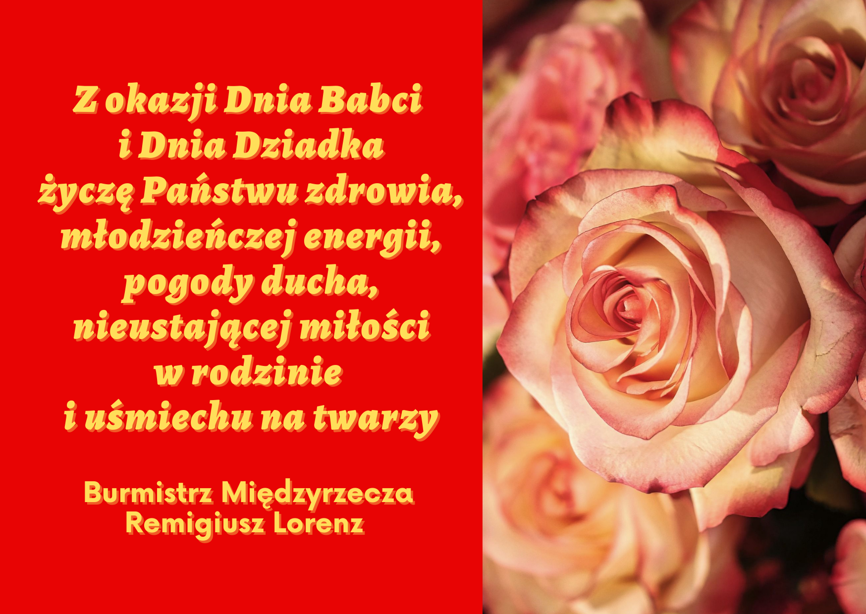 Ilustracja do informacji: Życzenie od Burmistrza Remigiusza Lorenza