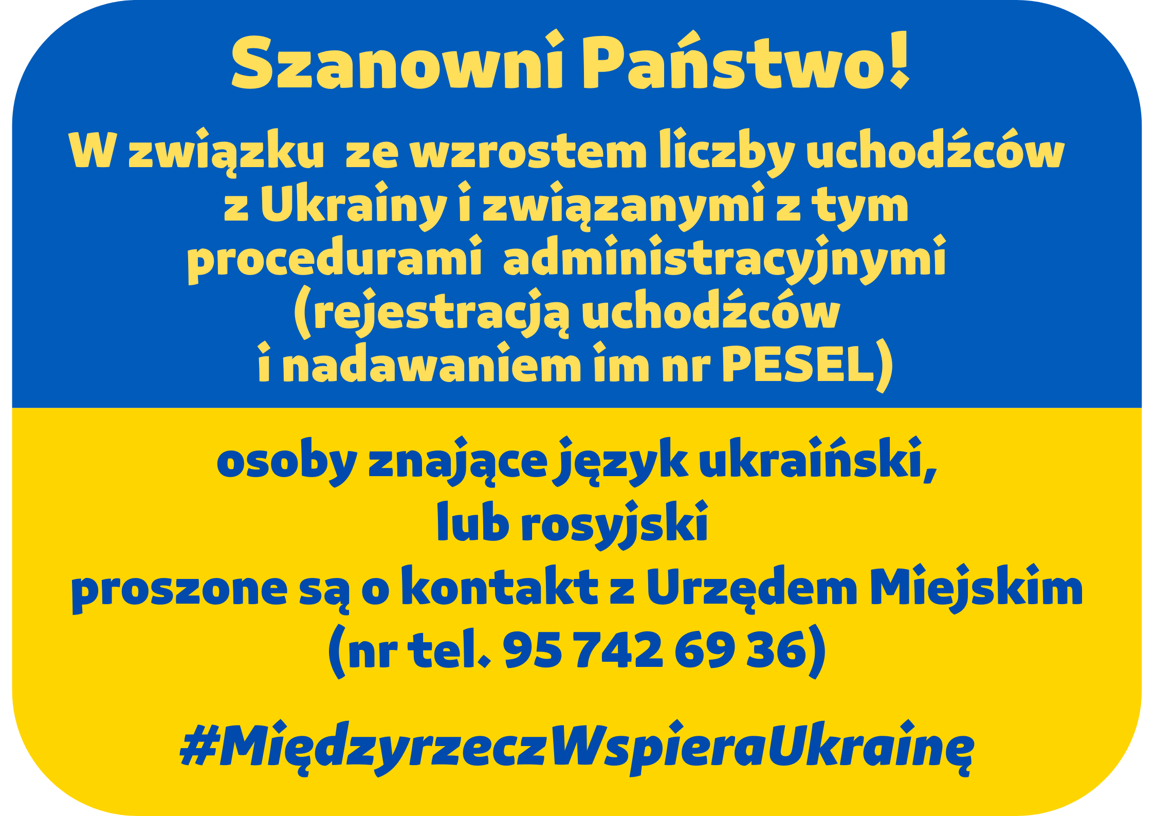 Ilustracja do informacji: Szukamy osób znających język ukraiński, lub rosyjski