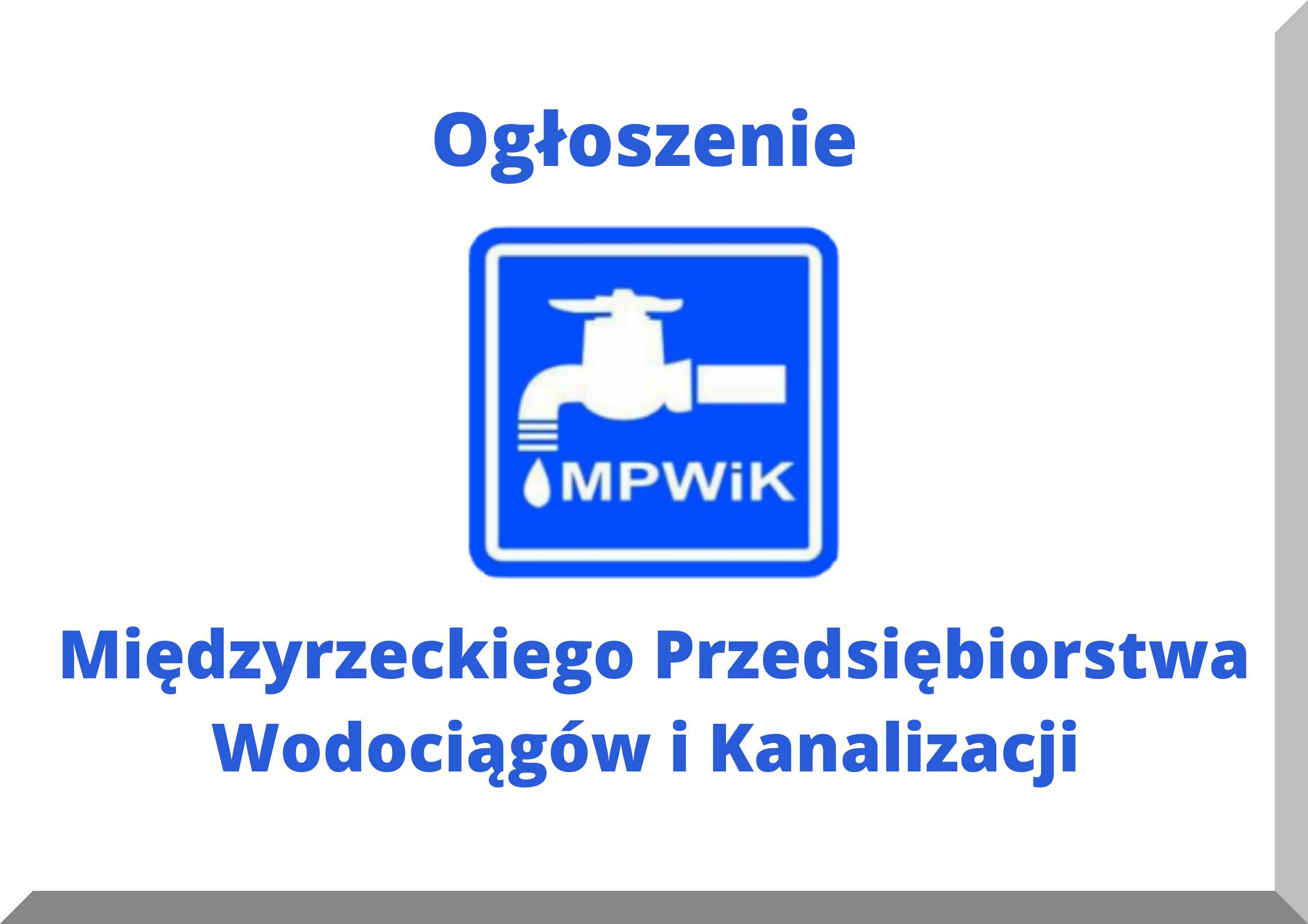 Ilustracja do informacji: Komunikat MPWiK