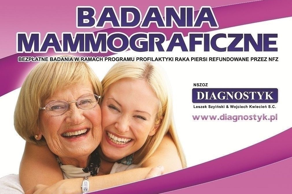Ilustracja do informacji: Bezpłatne badania mammograficzne dla Pań urodzonych od 1973 r. do 1954 r. 