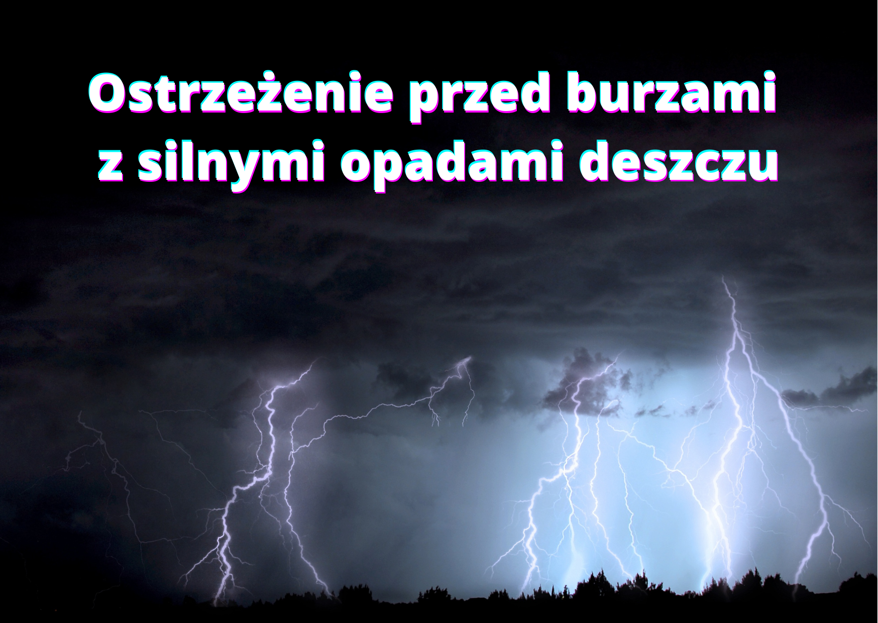 Ilustracja do informacji: Ostrzeżenie przed burzami z gradem 