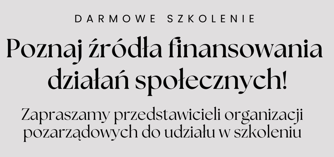 Ilustracja do informacji: Szkolenie dla organizacji pozarządowych 