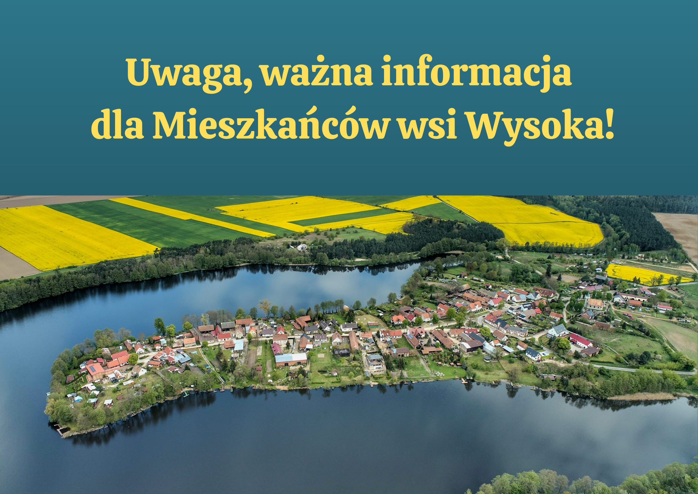 Ilustracja do informacji: Uwaga, ważna informacja dla Mieszkańców wsi Wysoka