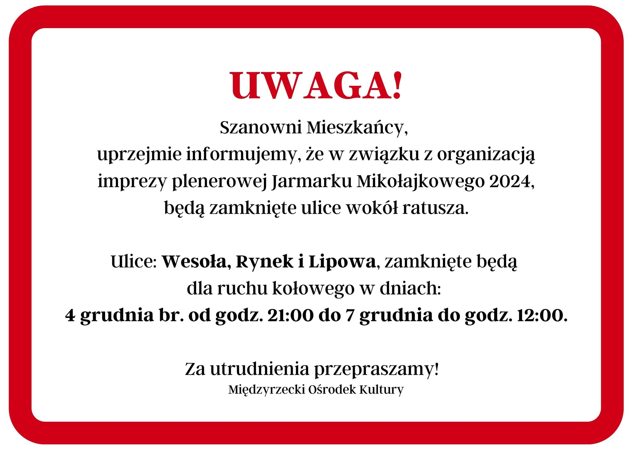 Ilustracja do informacji: Ważna informacja dla Mieszkańców