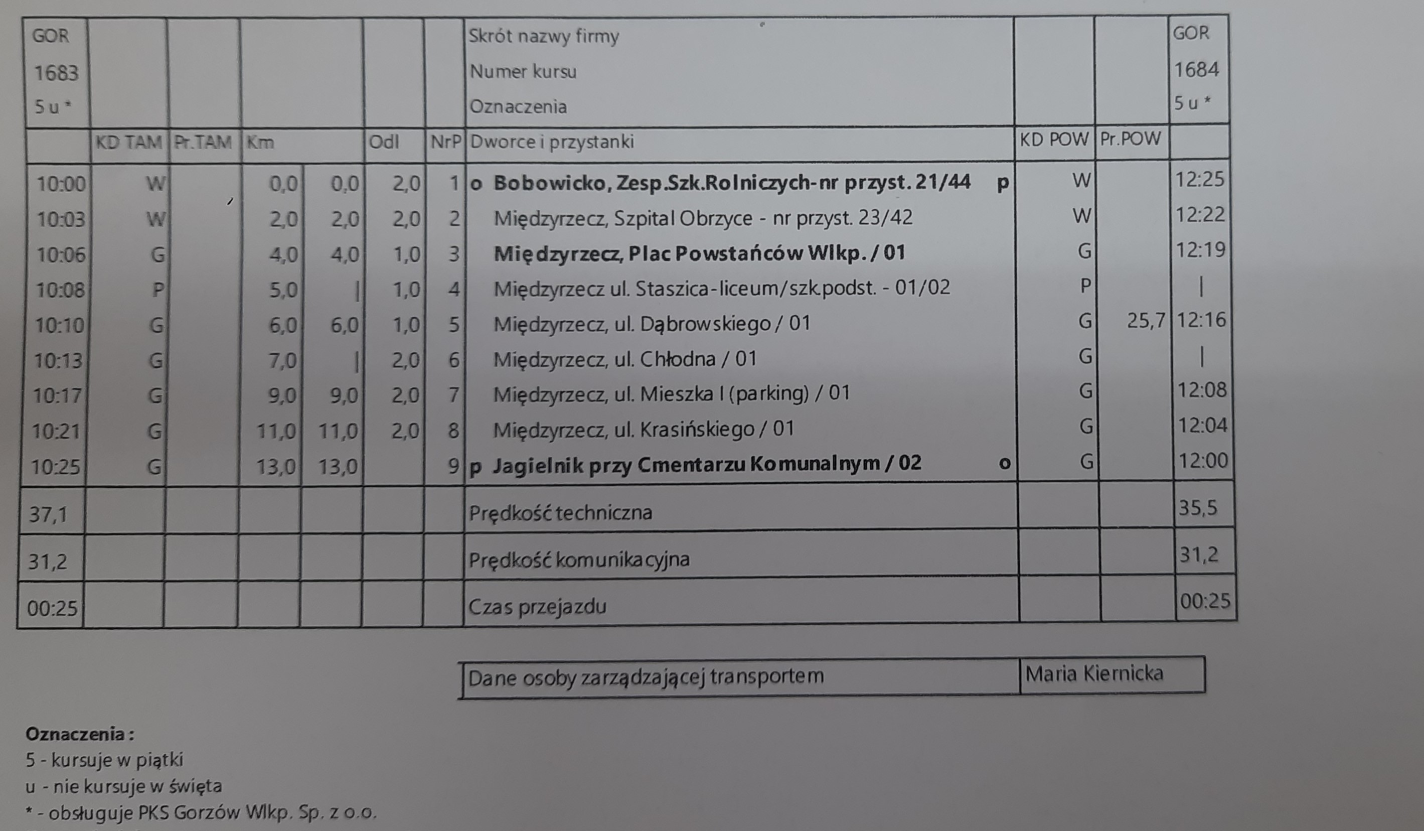 Ilustracja do informacji: Dodatkowy przystanek autobusowy