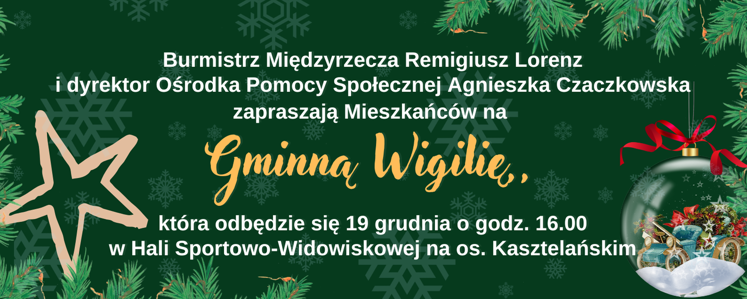 Ilustracja do informacji: Gminna Wigilia w Międzyrzeczu 
