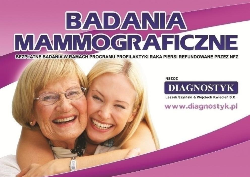 Ilustracja do informacji: Badania mammograficzne w Międzyrzeczu 