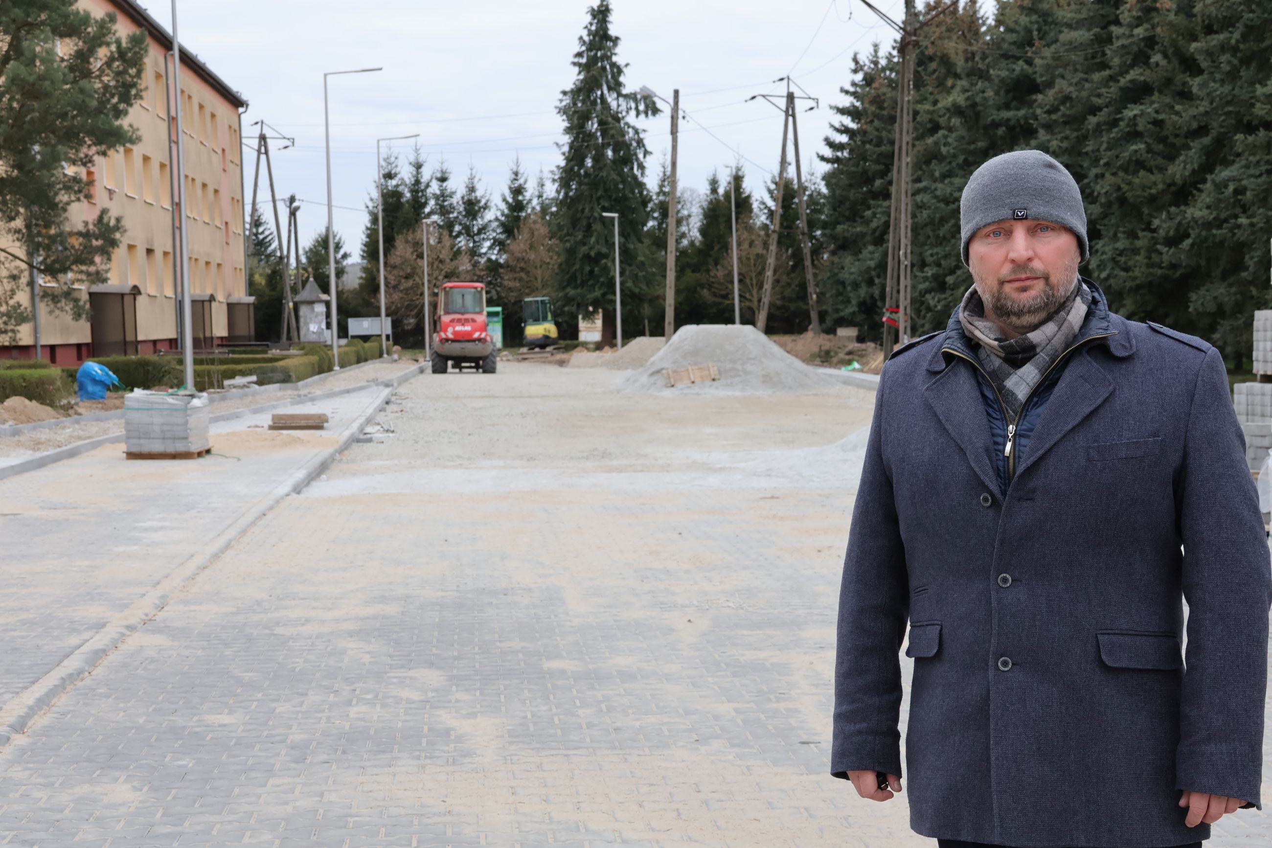 Ilustracja do informacji: Budowa drogi i parkingów w Pniewie pod Międzyrzeczem 