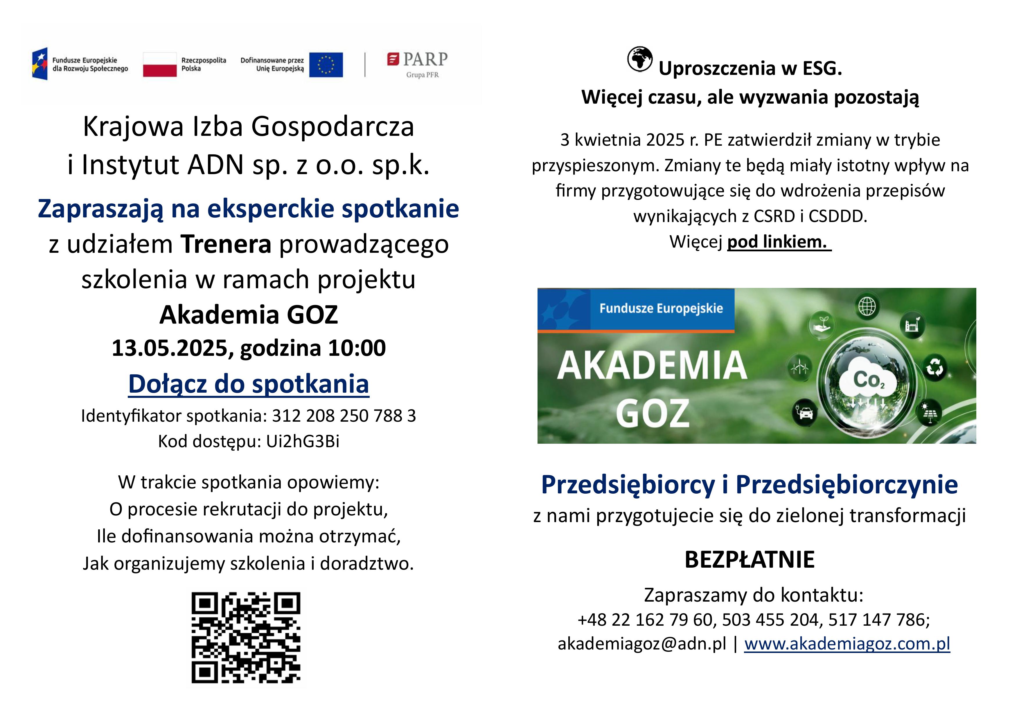 Ilustracja do informacji: Projekt Akademia GOZ