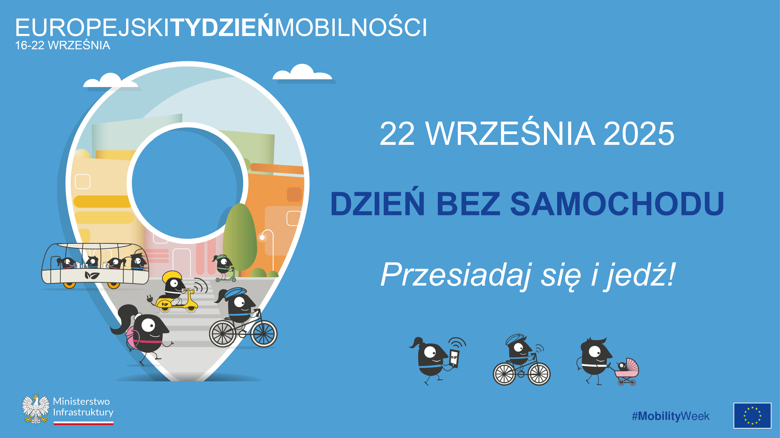 Ilustracja do informacji: Najbliższy poniedziałek, 22 września, Dniem bez Samochodu