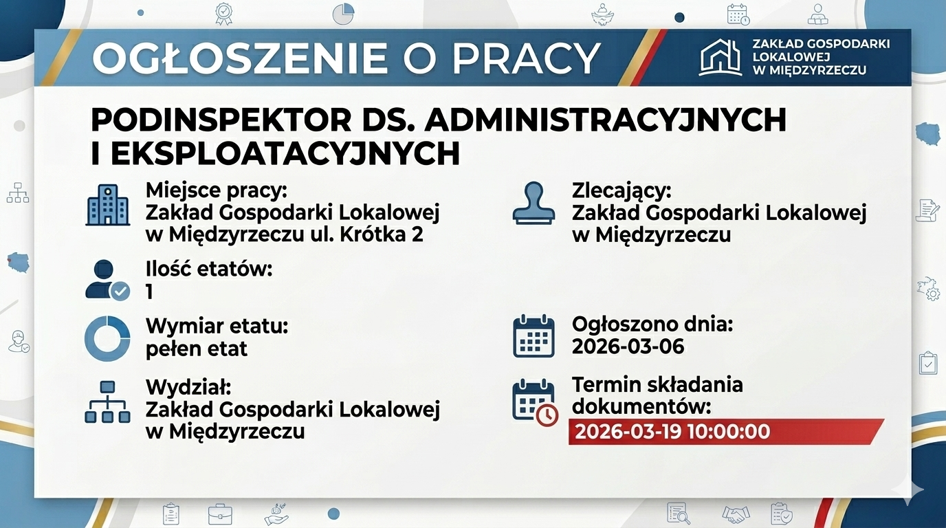Ilustracja do informacji: Ogłoszenie o pracy