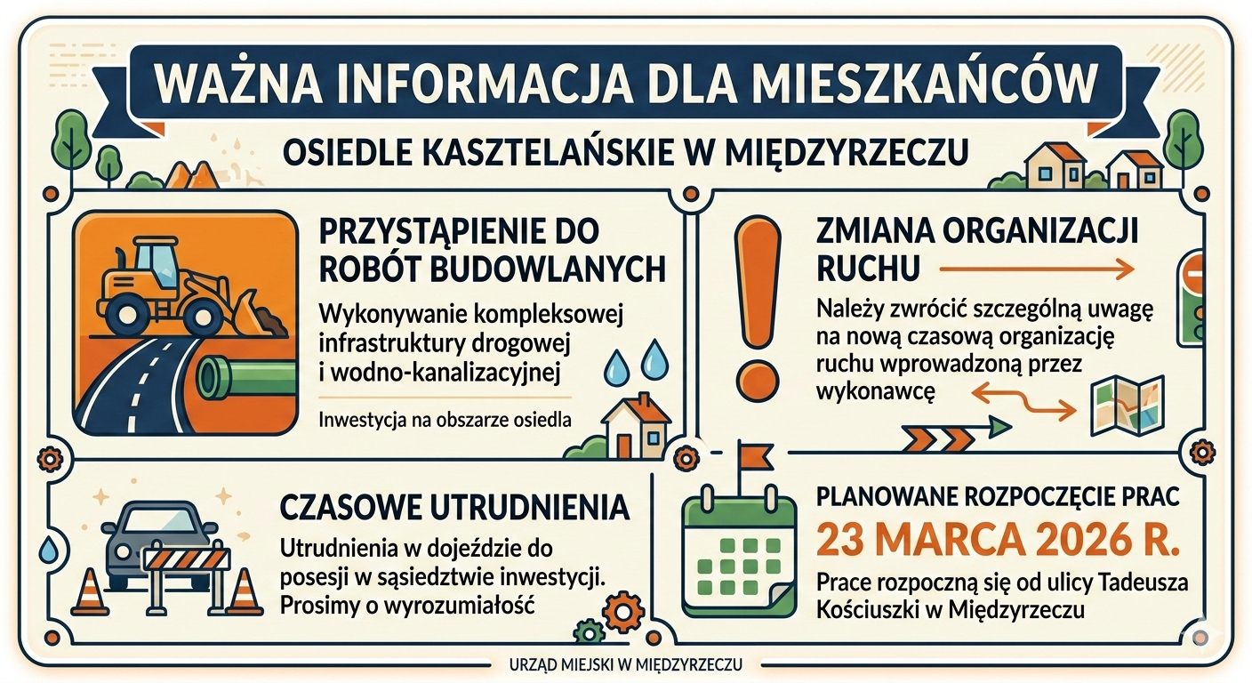 Ilustracja do informacji: Na osiedlu Kasztelańskim rozpoczyna się inwestycyjna rewolucja!