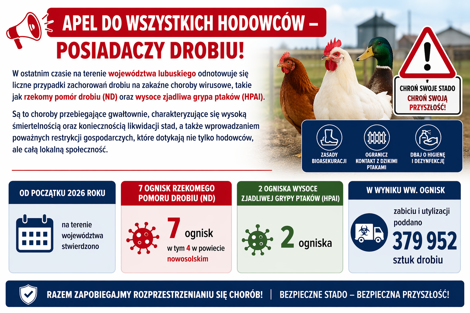 Ilustracja do informacji: Apel do wszystkich hodowców – posiadaczy drobiu!