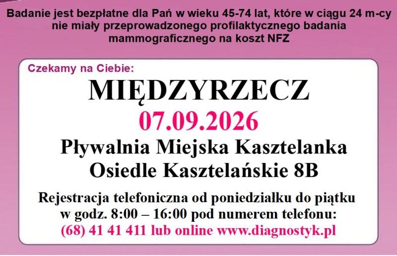 Ilustracja do informacji: Bezpłatne badania mammograficzne