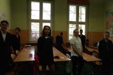 Miniatura zdjęcia: Pani burmistrz życzyła powodzenia szóstoklasistom