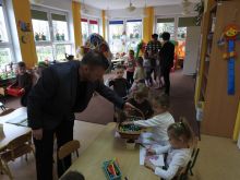 Miniatura zdjęcia: Burmistrz z wizytą u przedszkolaków